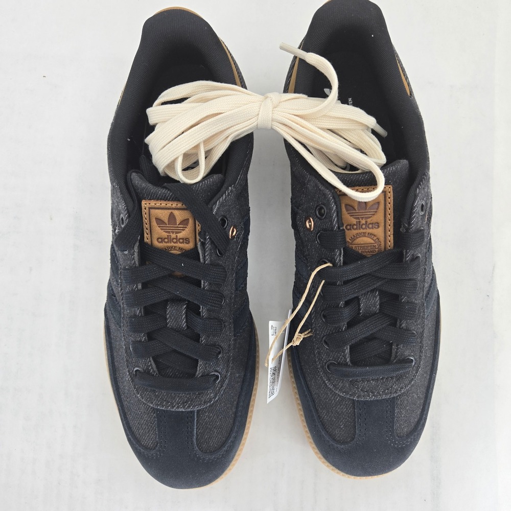 Adidas Samba OG Black Denim Suede Gum Sole Sneakers IH6817 Mens 6.5 Women 7.5 - Picture 12 of 14